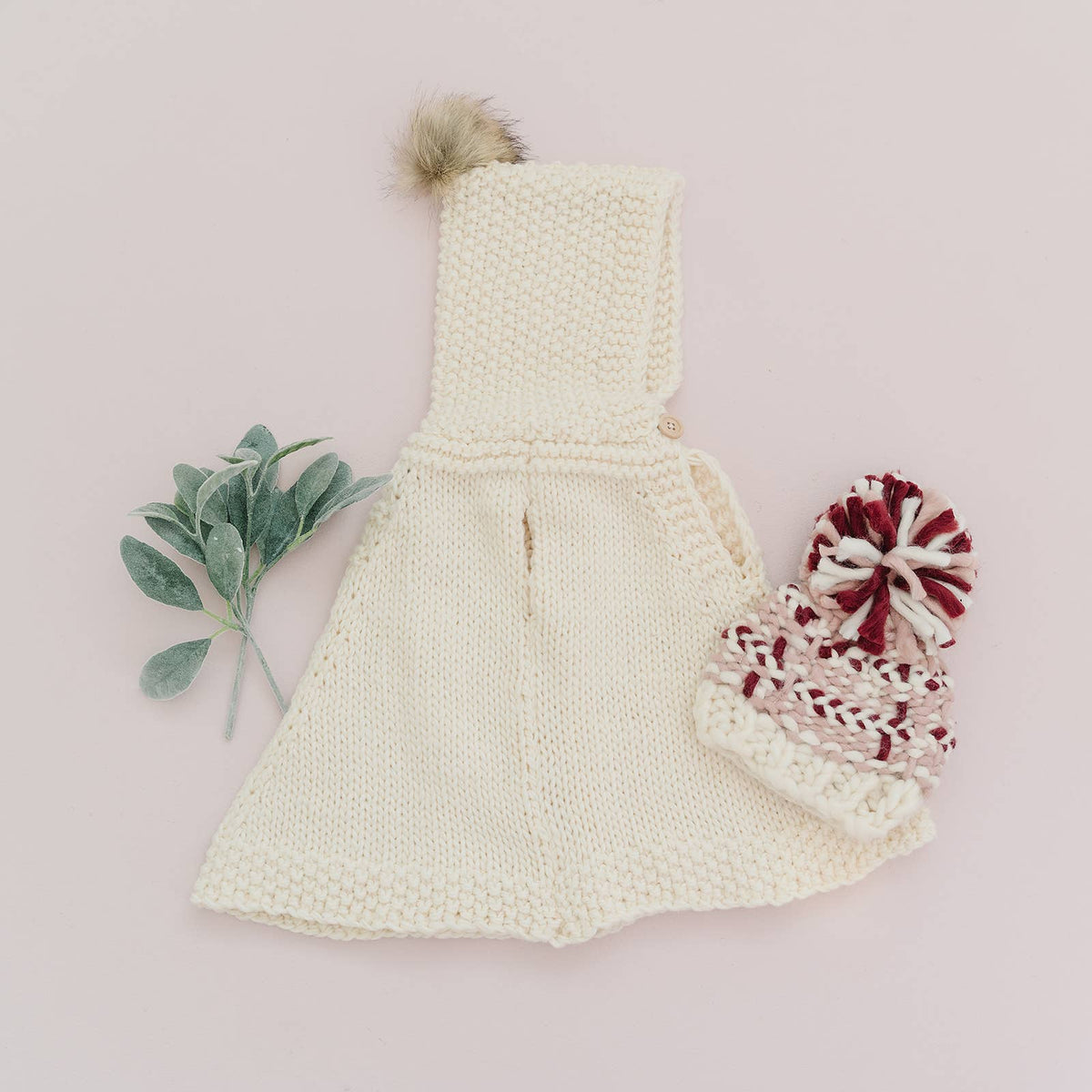 CREAM KIDS FUR PONCHO