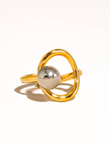 SHELBY 18K GOLD TWO TONE RING