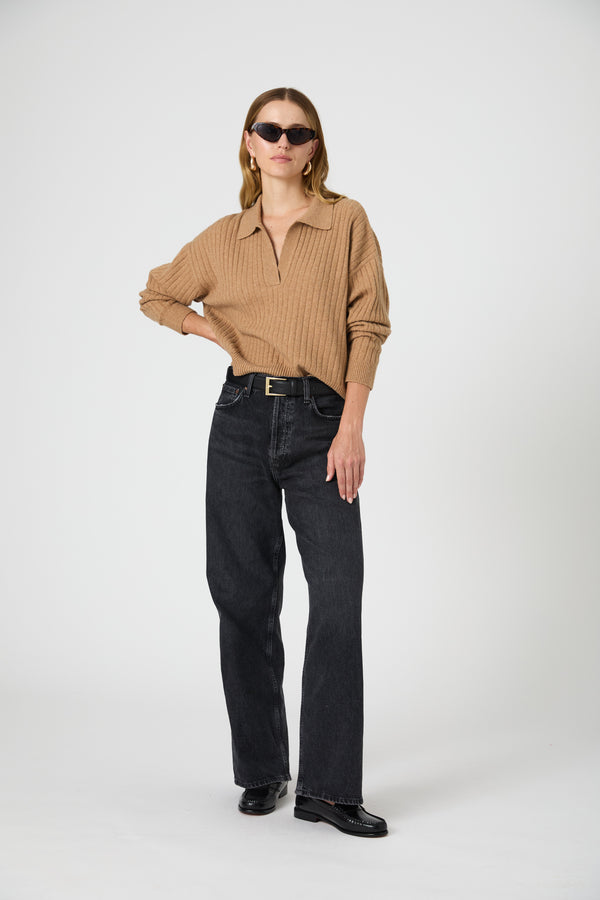 VHARI COLLAR LONG SLEEVE SWEATER