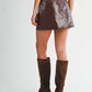 OLESEA FAUX LEATHER MINI SKIRT