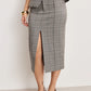 PLAID MIDI SKIRT