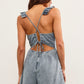 AUBRIE DENIM ROMPER