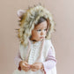 CREAM KIDS FUR PONCHO