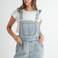 REMI RUFFLE DENIM OVERALLS