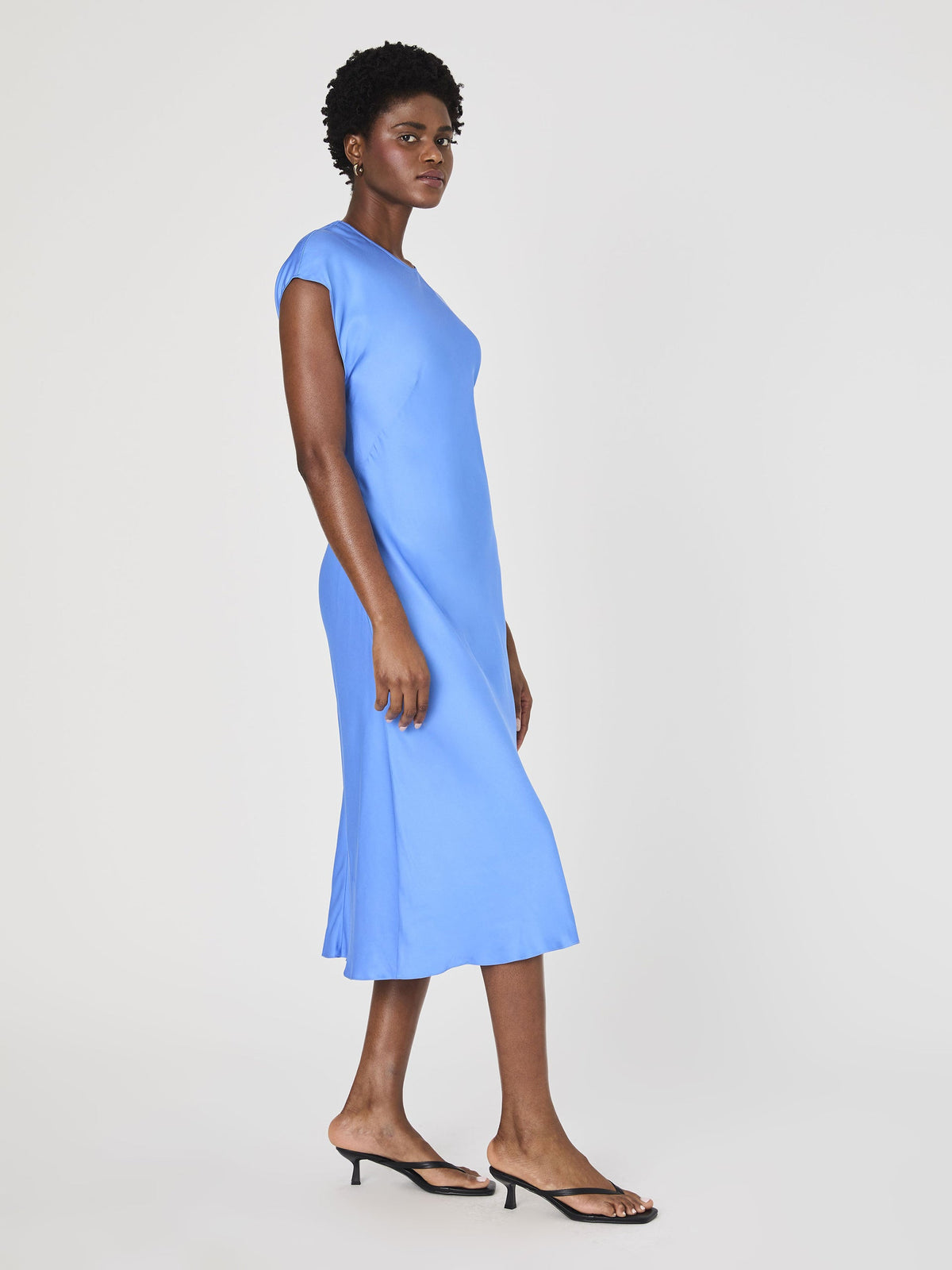 ENNIS SATIN COLUMN MIDI DRESS