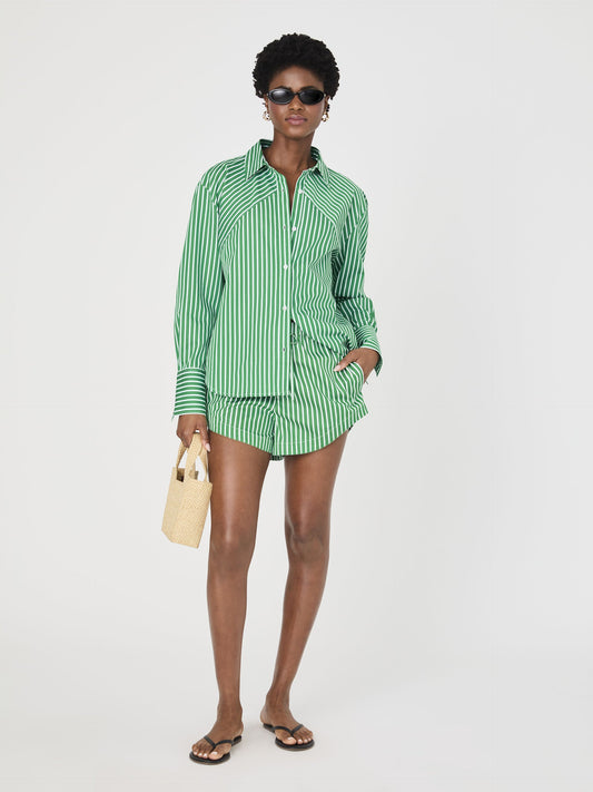 ALEXIS COTTON ANGLED YOKE SHIRT