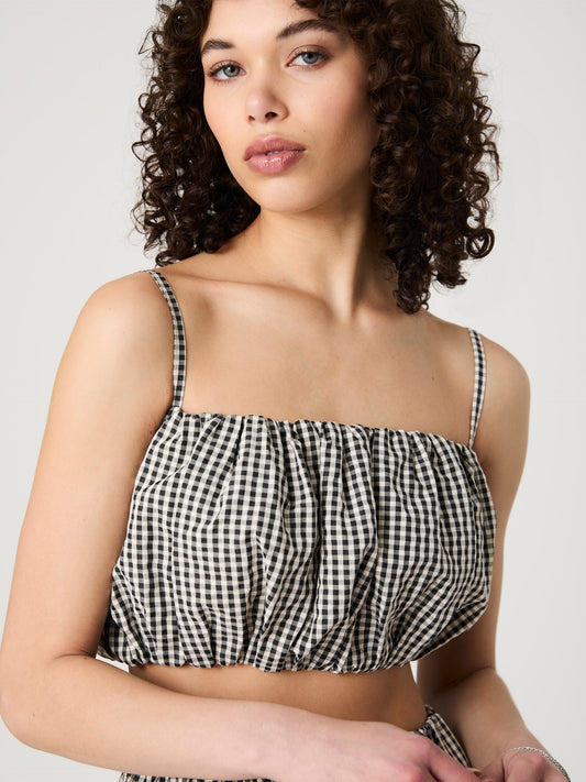 GINGHAM CROP TOP