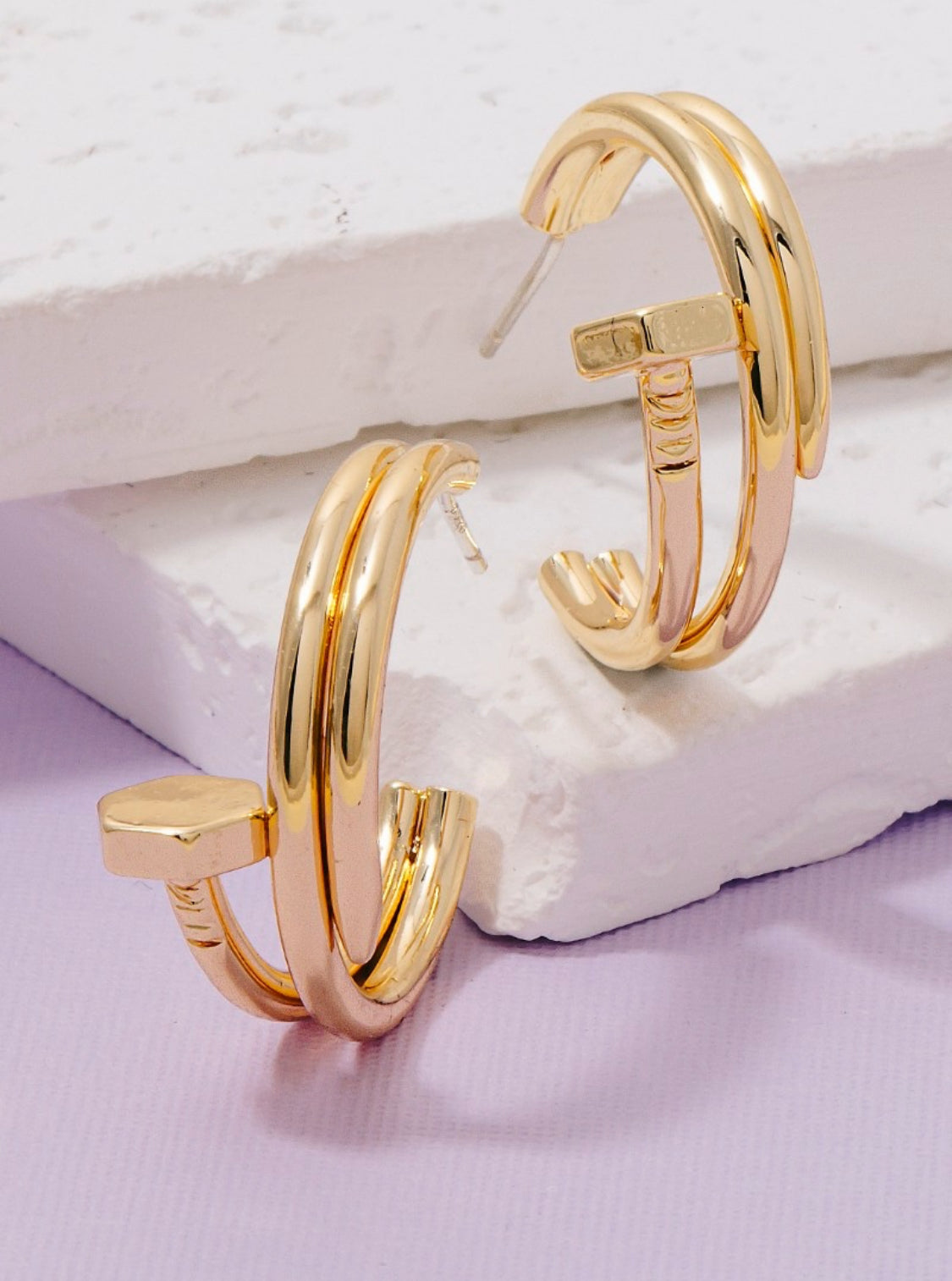 JUSTE GOLD DIPPED EARRINGS