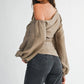 MALLORY ONE SHOULDER BALLOON SLEEVE TOP