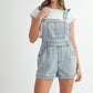 REMI RUFFLE DENIM OVERALLS