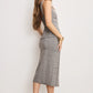 PLAID MIDI SKIRT