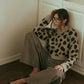 ALEX LEOPARD PULLOVER SWEATER