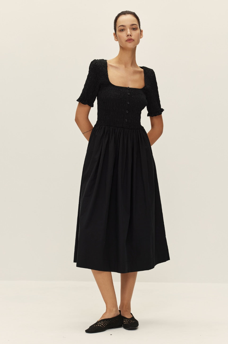 ZOE SMOCKED DRESS