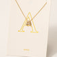 PAVE LETTER PENDANT CHAIN NECKLACE