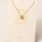 PAVE LETTER PENDANT CHAIN NECKLACE