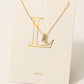 PAVE LETTER PENDANT CHAIN NECKLACE