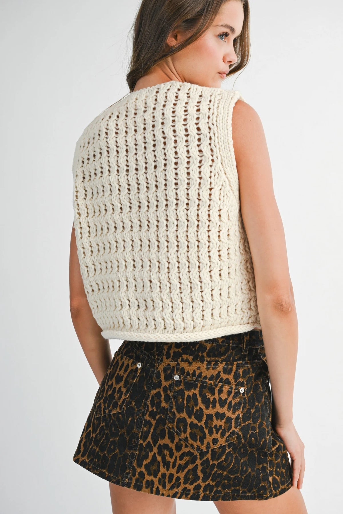 ANORA CHUNKY KNIT VEST