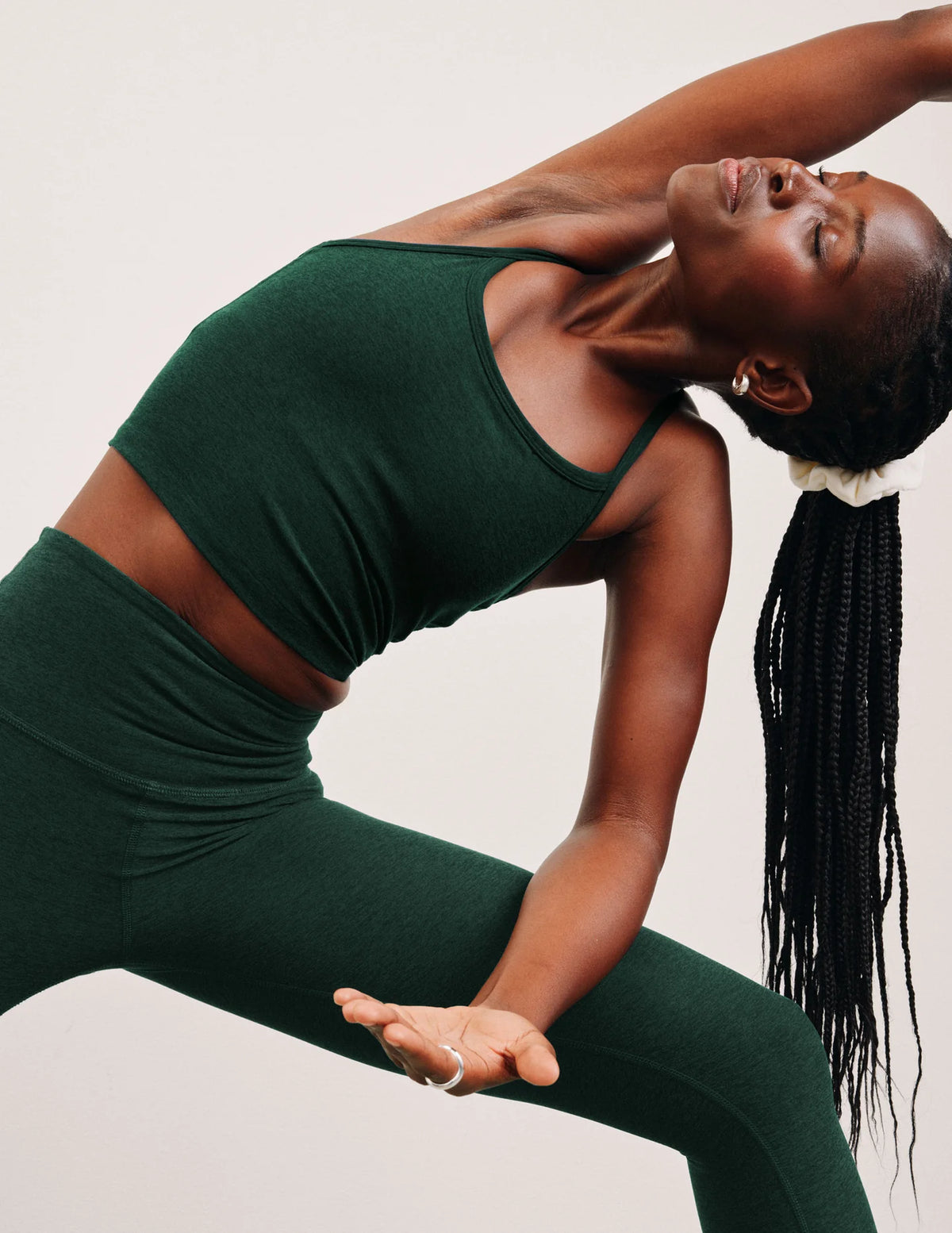 SPACEDYE SLIM RACERBACK CROPPED TANK
