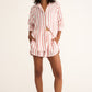 JANICE STRIPEDN LINEN SHORT