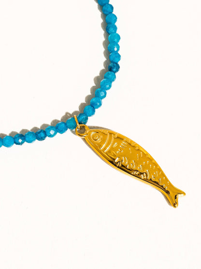 SASS 18K GOLD BEAD NECKLACE