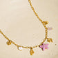 ONYA 18K GOLD PALM BEACH CHARM NECKLACE