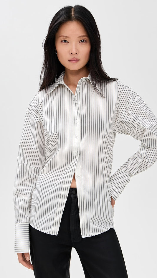 POPLIN TIE BACK SHIRT